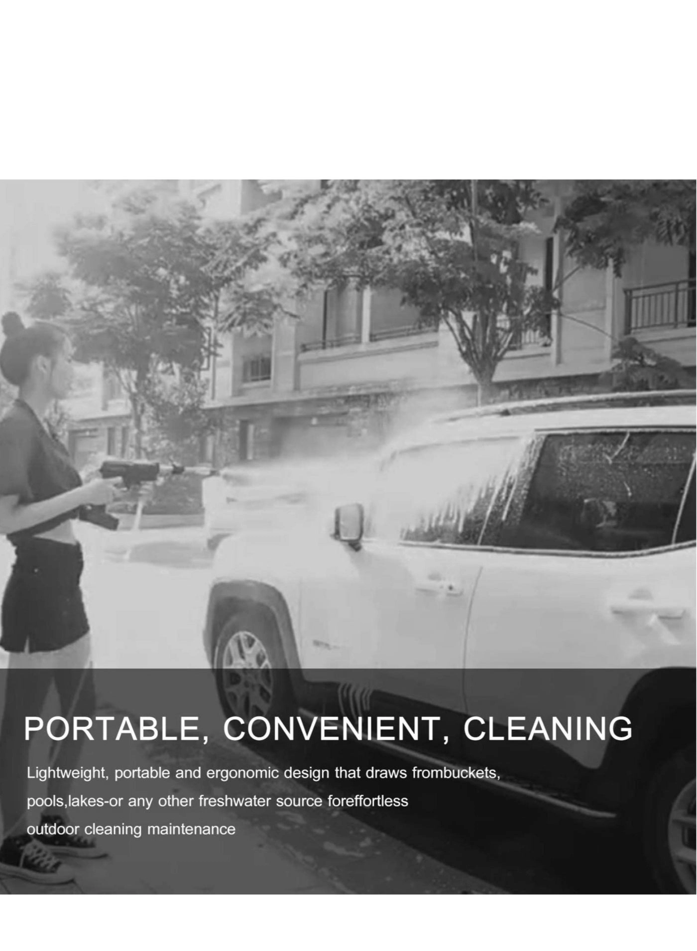 Cordless Portable Washer - 48V 200W 30Bar