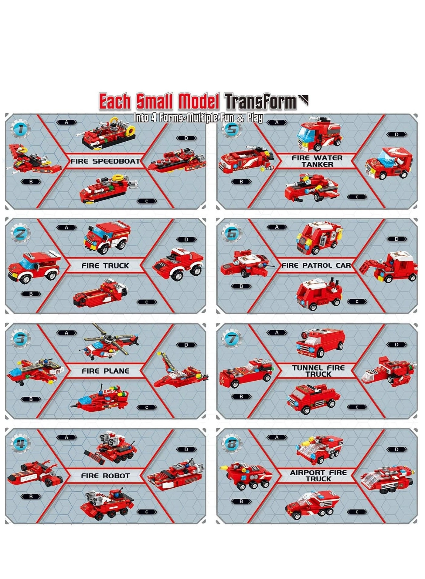 Fire Robot - 836 pcs