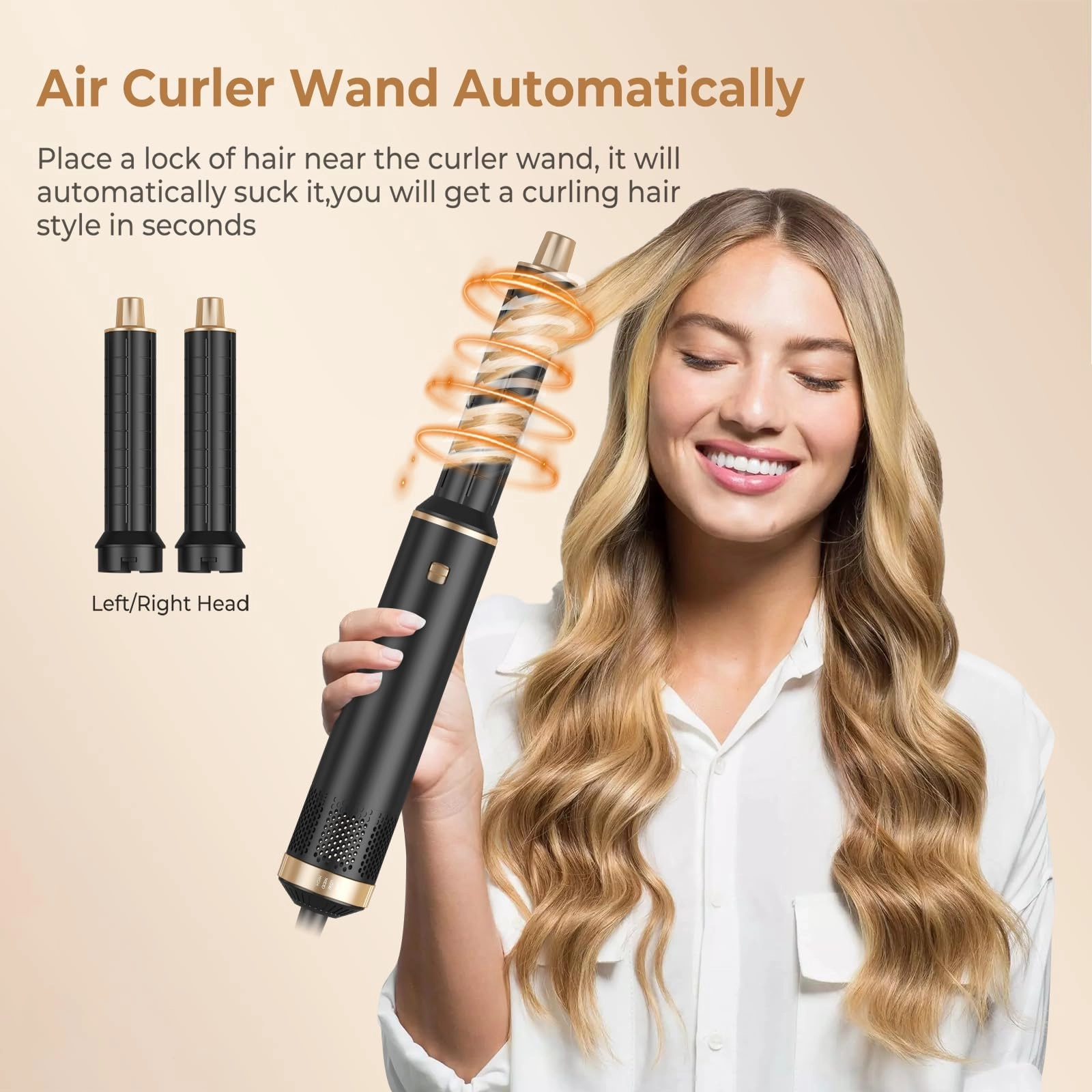 5 in 1 Blow Dryer Brush - Green Gold 800 watts
