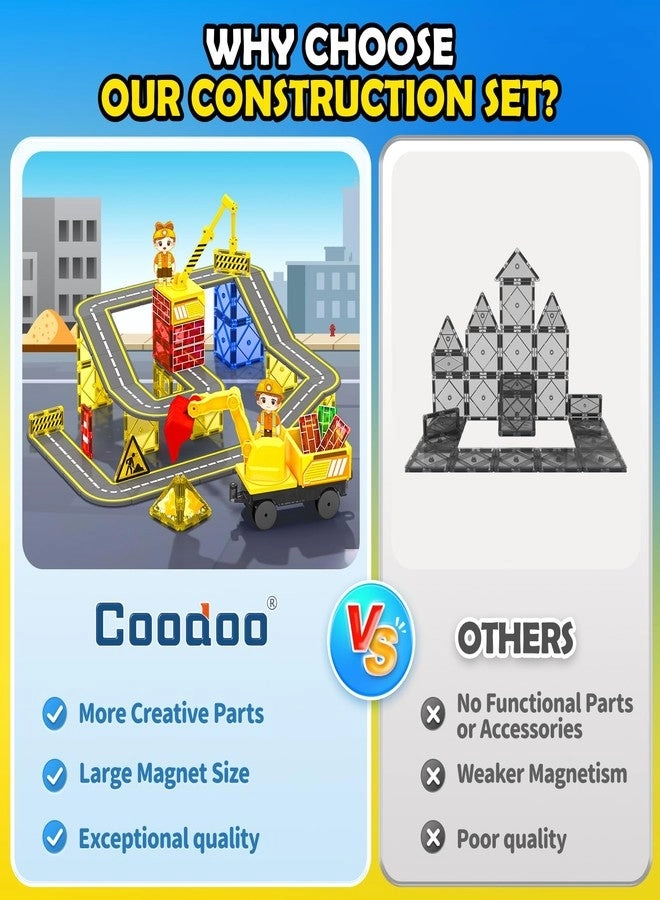 Magnetic Tiles - 2 Cranes Car