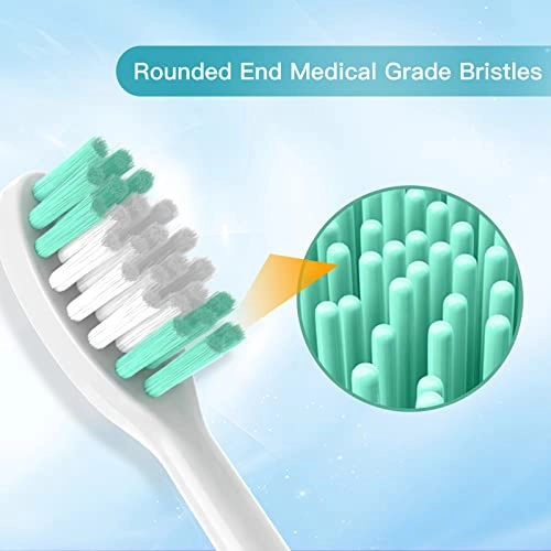 Replacement Toothbrush Heads - 8 Pack Electric White