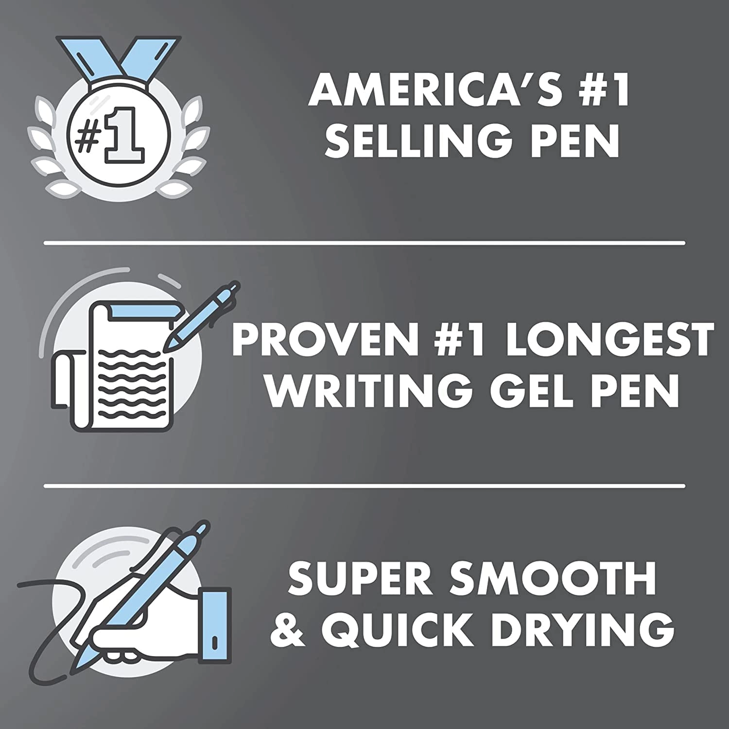 Gel Ink Pen - 6 Pieces 0.7 mm