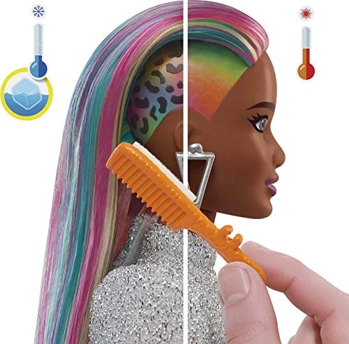 Leopard Rainbow Hair Doll - Color-change Hair 16 Accessories Ages 3+