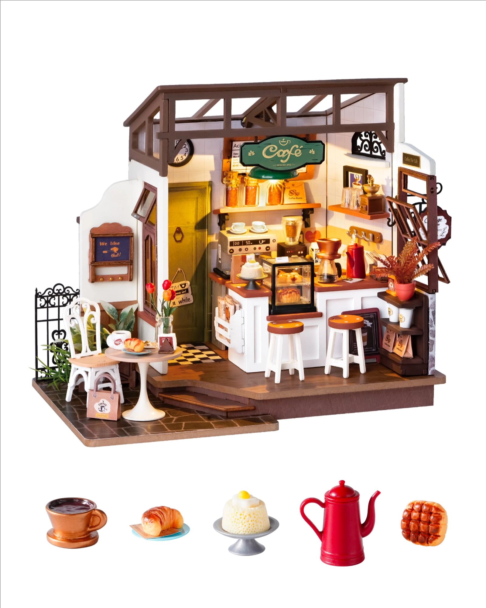 DIY Miniature House Kit - Hong Kong Bites Cafe