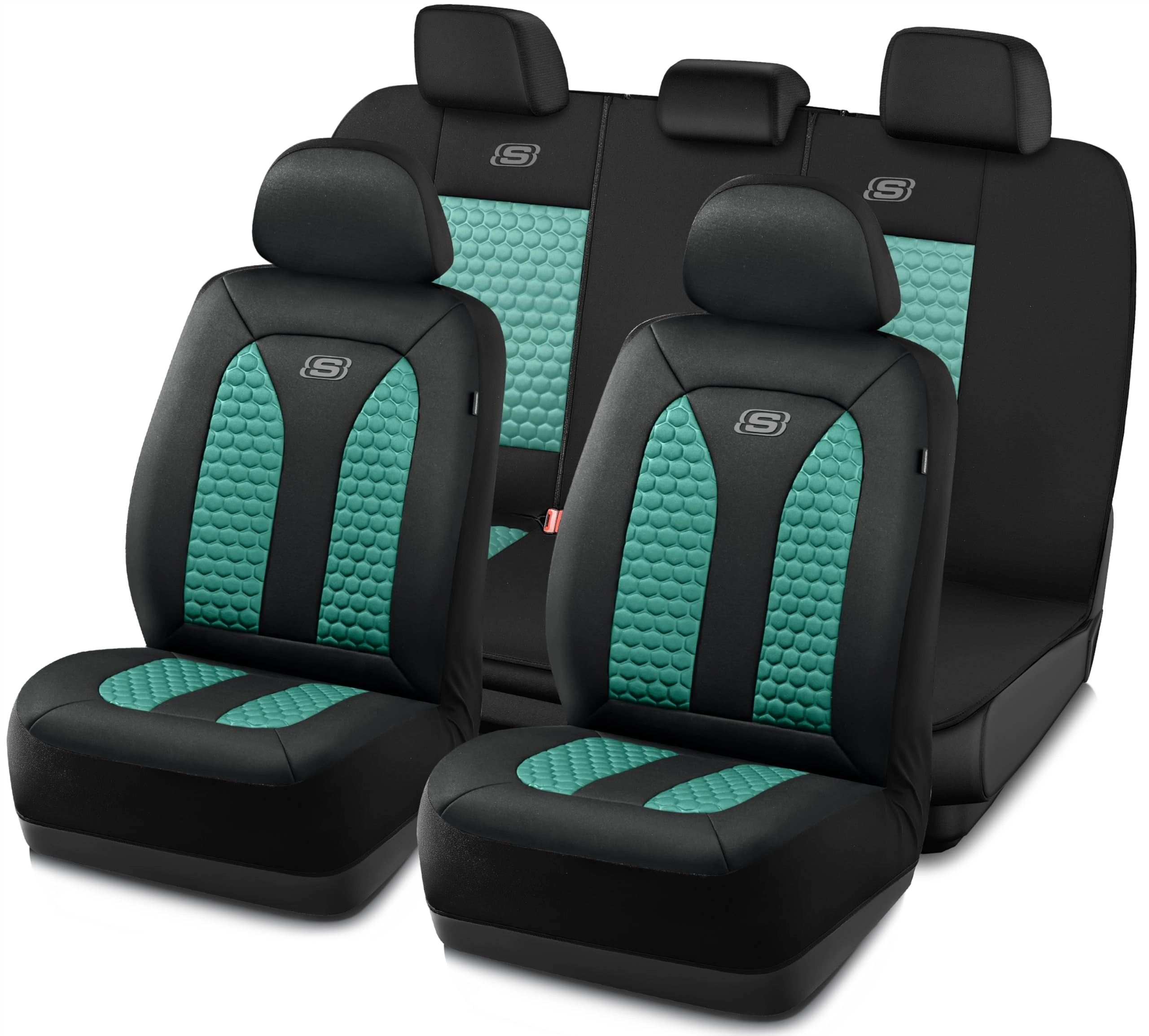 FREMONT AUTO Memory Foam Car Seat Cover - Hexcomb Breathable Airbag Compatible