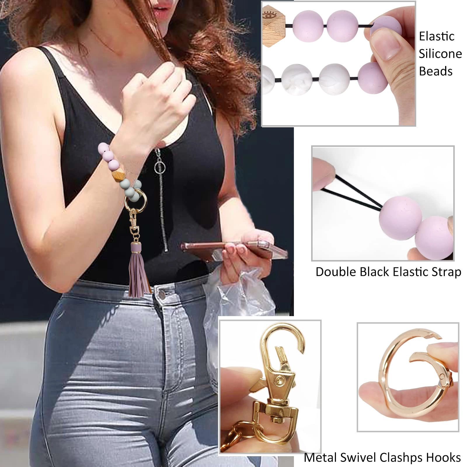Silicone Key Ring Bracelet - Car