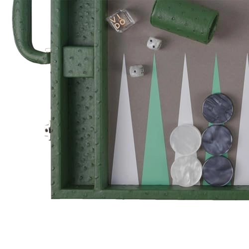 Backgammon Set - 20 inch 44mm Checkers Vegan Leather