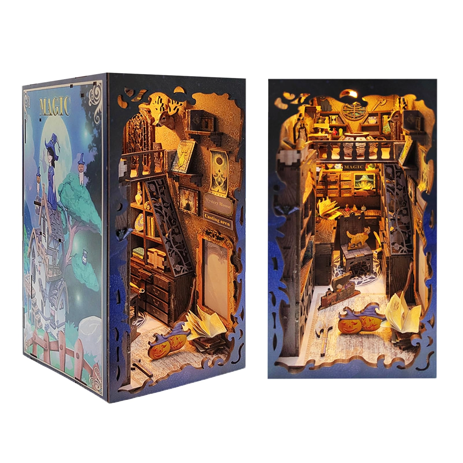 Spilay Book Nook Kit - Dollhouse Booknook Model Kit