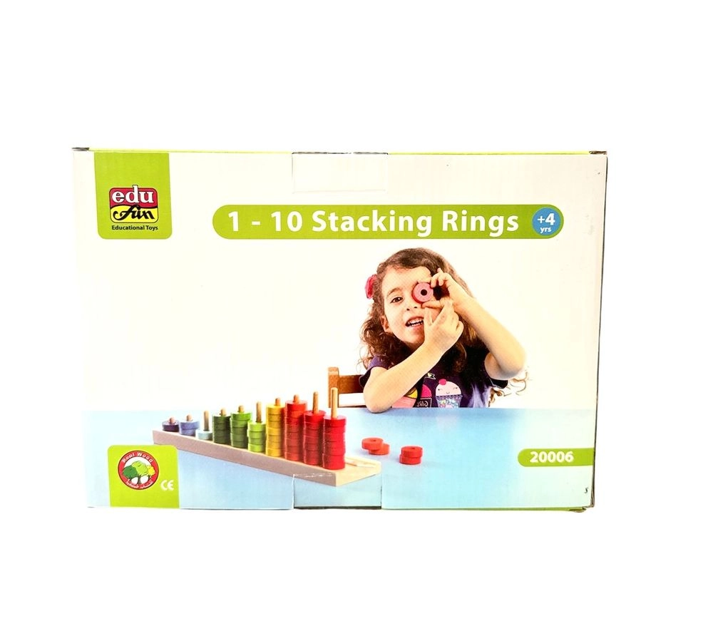 1 to 10 Stacking Rings - Suitable for 4 years & above 65 Pcs