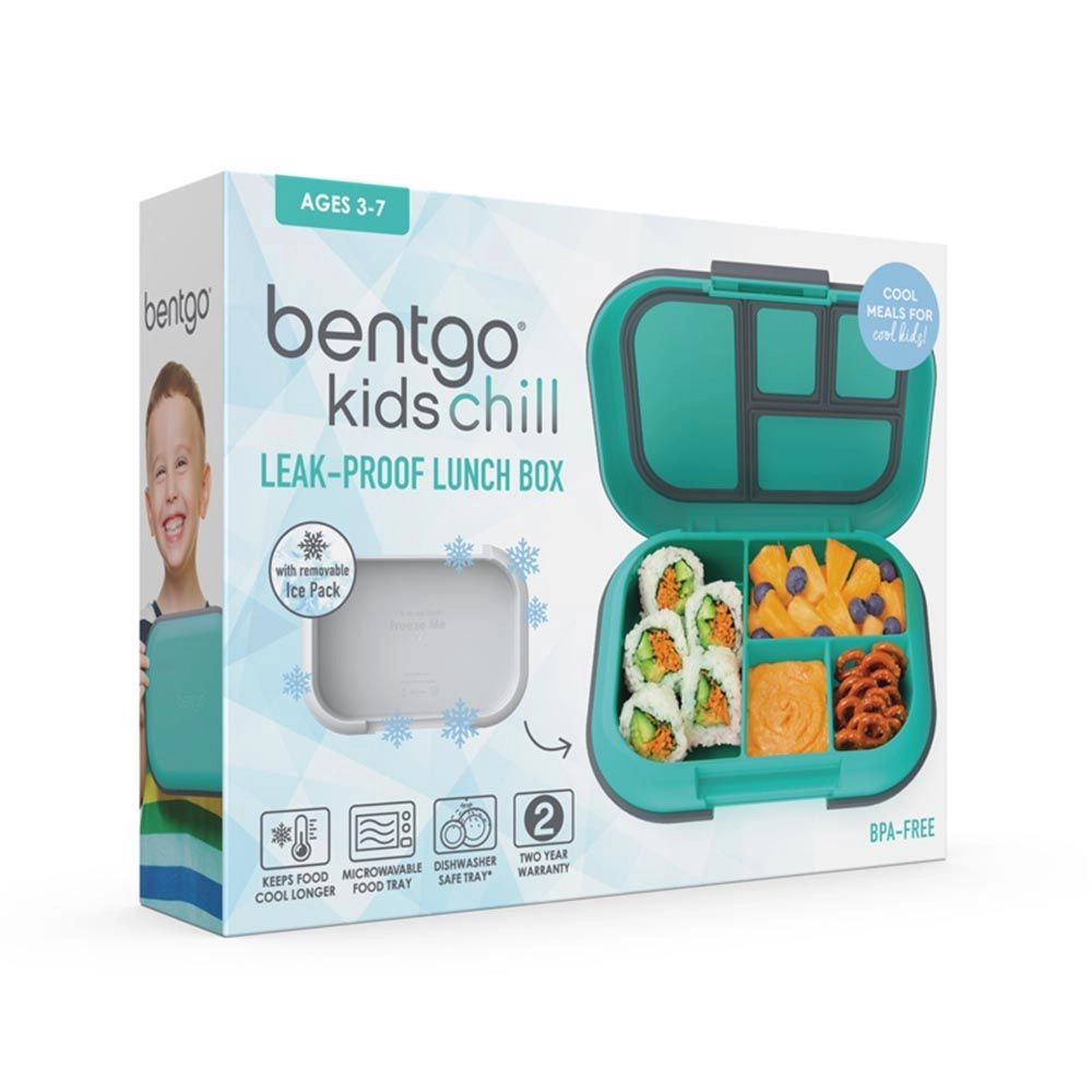 Kids Chill Lunch Box - Green four compartments