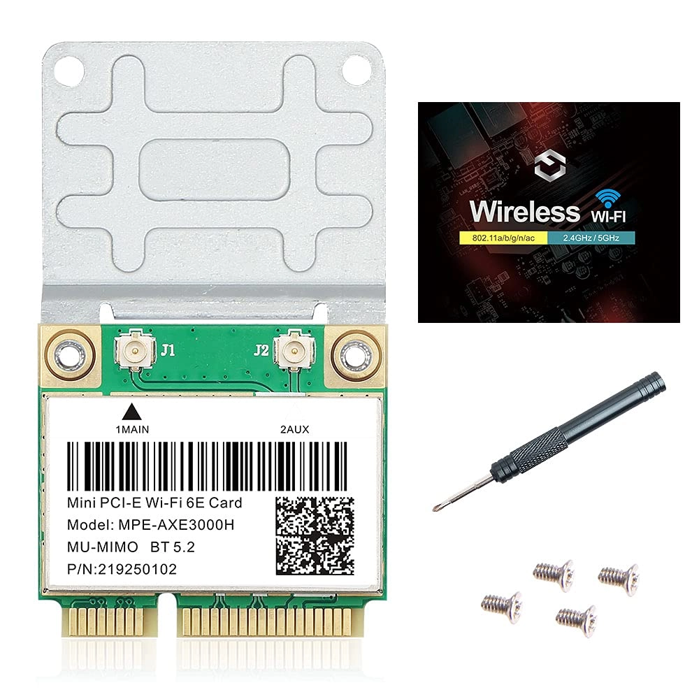REKONG MPE-AXE3000H - 2.4GHz 5GHz 6GHz Half Mini PCI-E WiFi 6E
