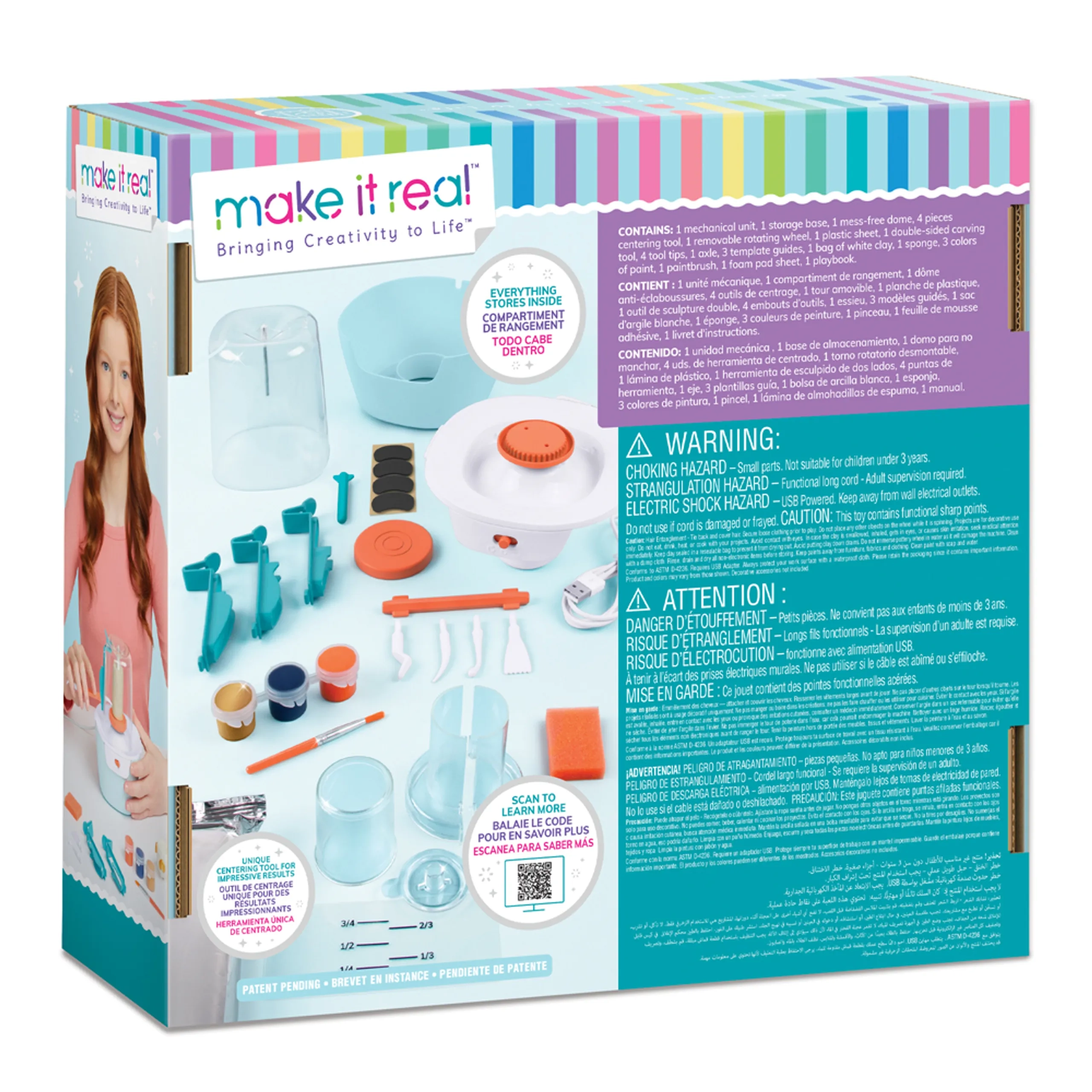 Mini Pottery Studio - air-dry clay 400g 26pcs.