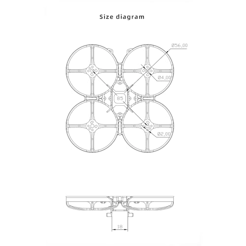 Petrel 85Whoop - Ultra-lightweight Indoor Frame, Transparent Gray