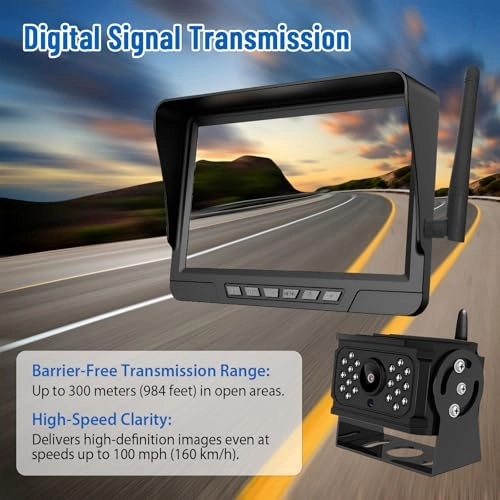 AHD Monitor - 7 Inch HD + Wireless Reversing Camera - 1080P 170°