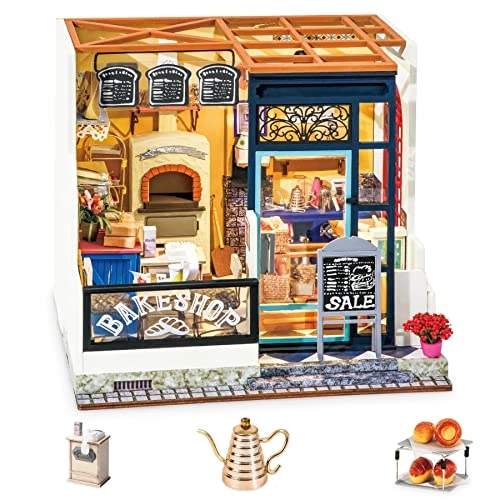 Dollhouse Kitchen Bakery Kit - cream Wood