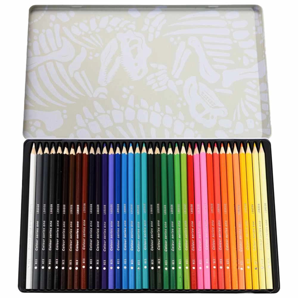 Colouring Pencils In A Tin - 36 Pcs