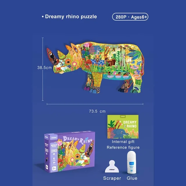 Dreamy Rhino Puzzle (TOP-MD3171) - 280 pcs