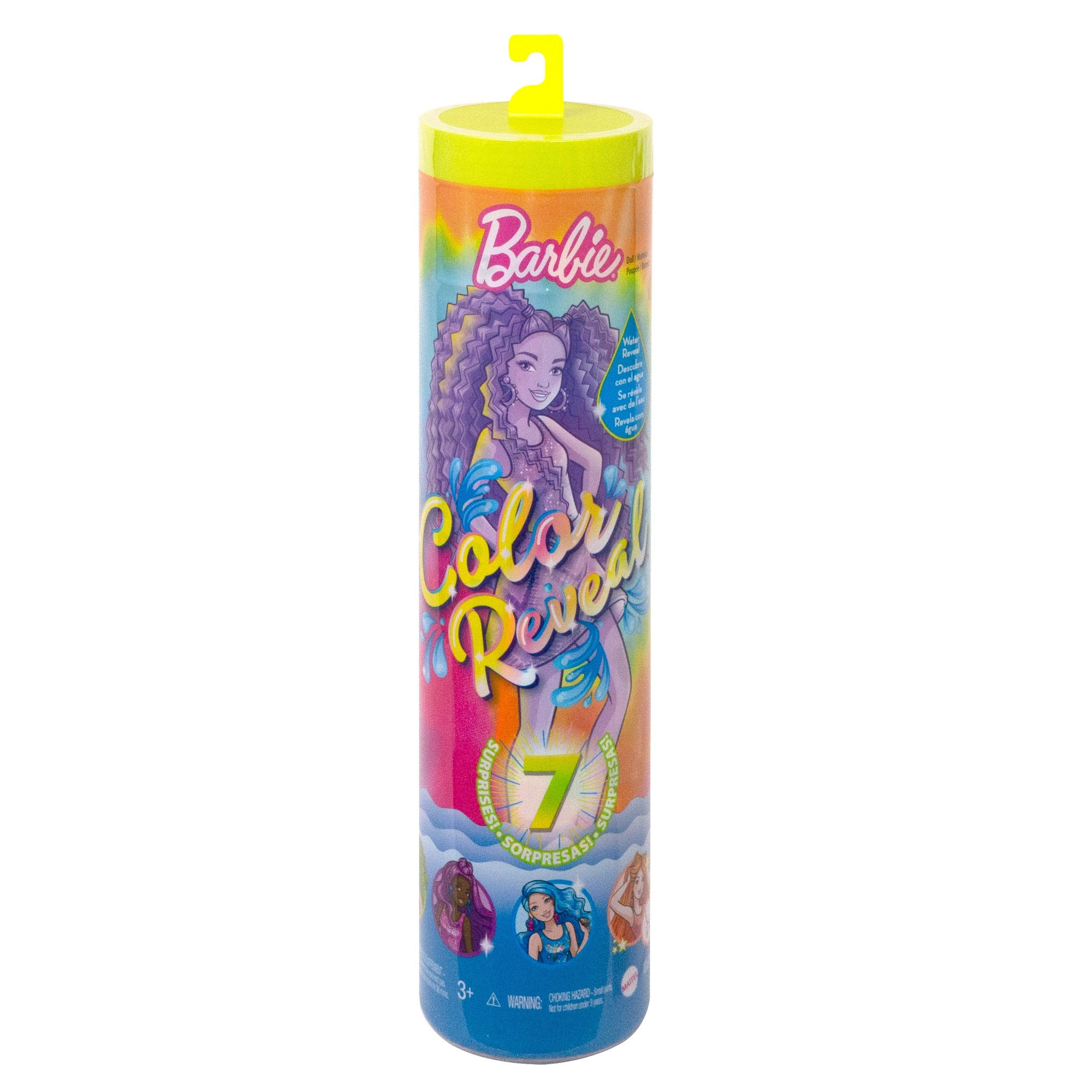 Barbie Color Reveal Glitter! Hair Swaps Doll - Glittery Blue 25 Hairstyling & Party-Themed Surprises Ages 3+