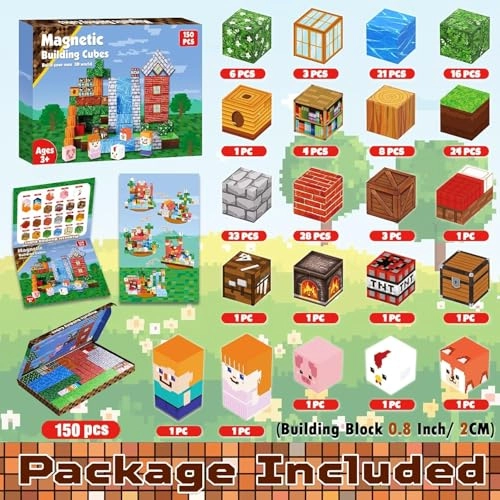 Magnetic Building Blocks - 150 pcs
