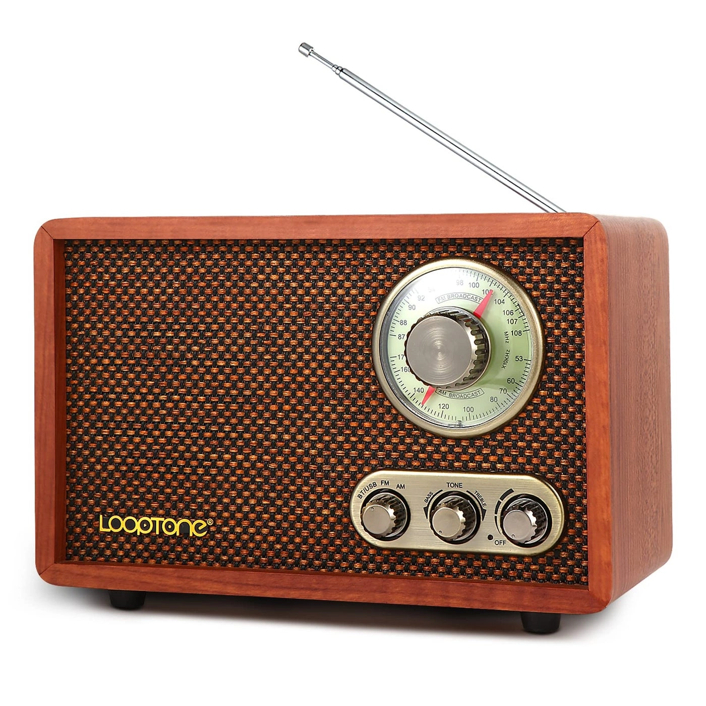 LoopTone Multifunction AM FM Radio - USB SD Bluetooth