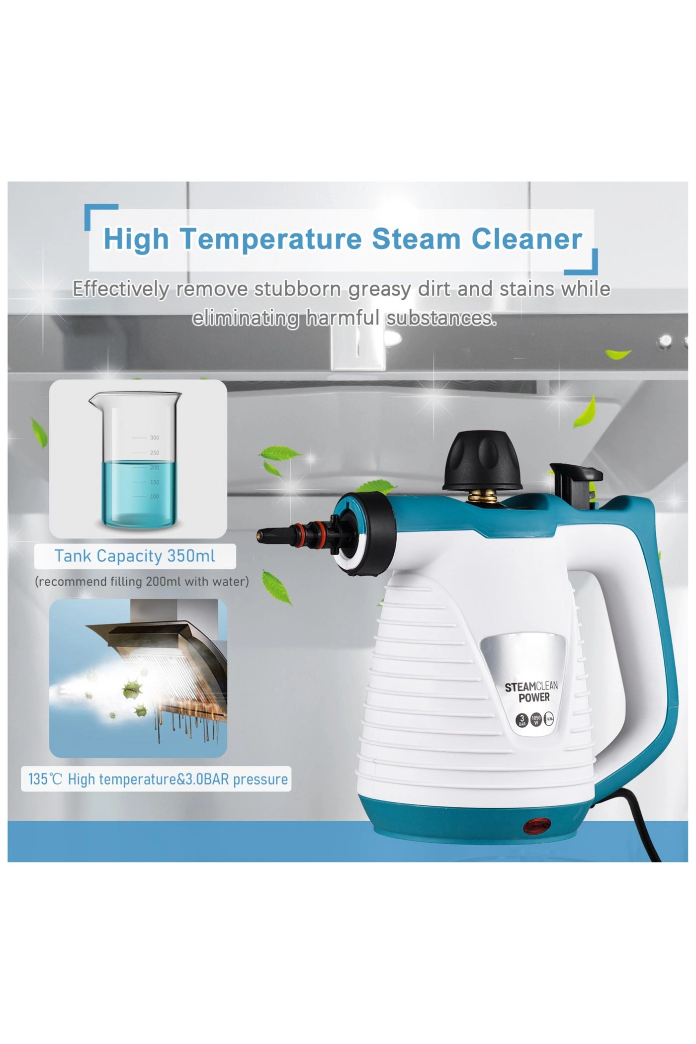 Handheld Steam Cleaner - 3.0bar 350ml