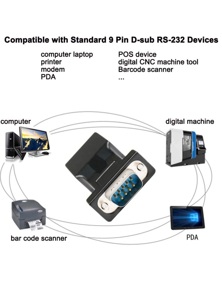 DB9 to RJ45 Serial Adapter - RS232 Male to RJ45 Female