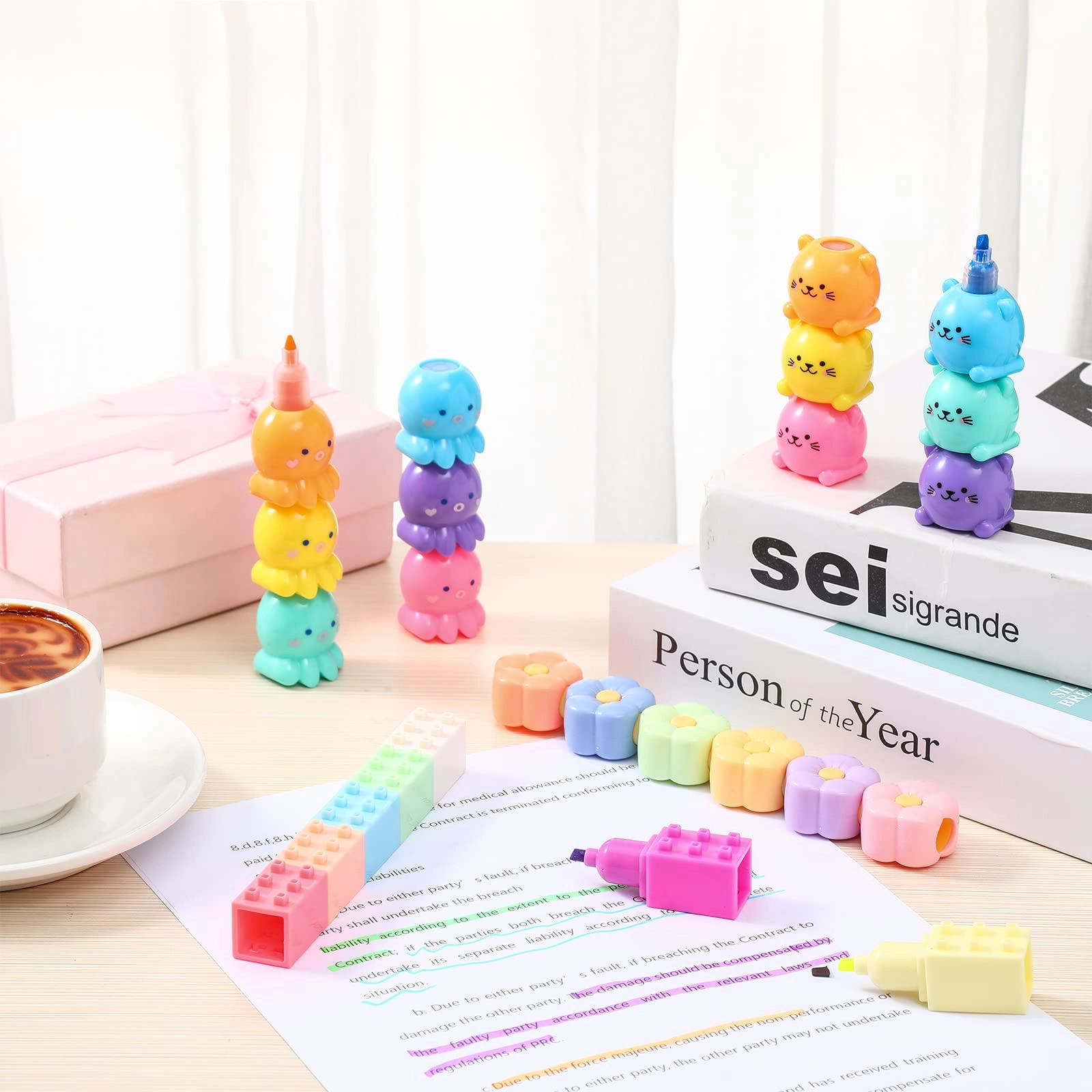 Mini Highlighter Pens - colorful Fine Pack