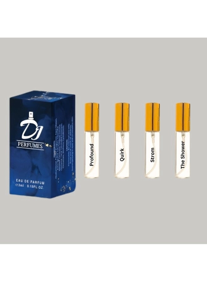 Dj Perfumes Profound + Marbe + Quirk + Storm + Shower + Parfum du future - 3ml Eau de Parfum
