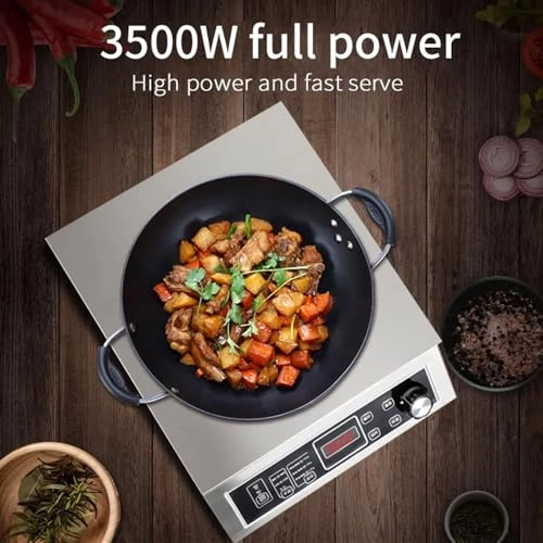 Commercial Desktop Induction Cooker - 3500W Stainless Steel 8-level