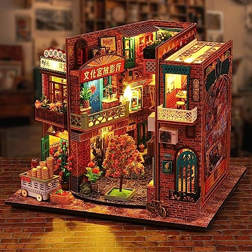 Miniature Dollhouse Kit - Mechanical Aesthetic Design 27.48 x 22.48 x 29.18 cm