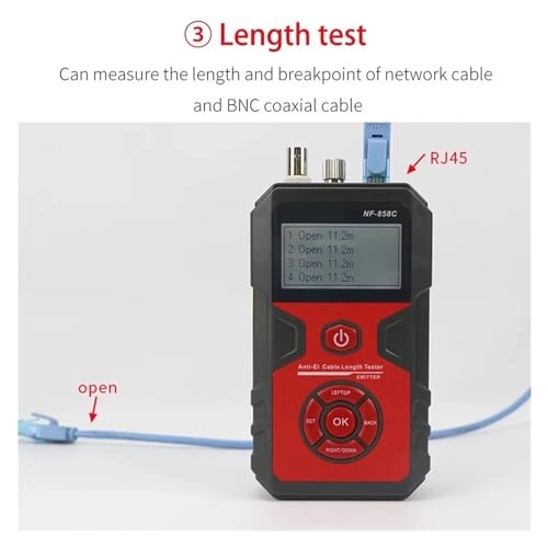NF-858C - RJ45 BNC VFL Micro USB Cat 5 Cat 6