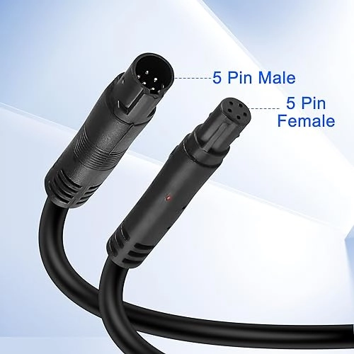 5 Pin Backup Camera Extension Cable - 3M Male to Female
