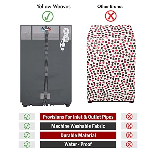 Washing Machine Cover - 6 kg 6.5 kg 7 kg 7.5 kg Grey