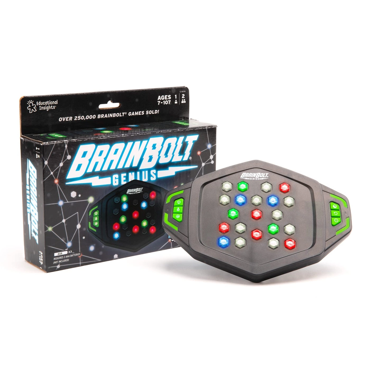 BrainBolt Genius - Handheld Memory Game Ages 8-10
