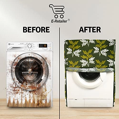 Front Load Washing Machine Cover - 8KG Polyester Green