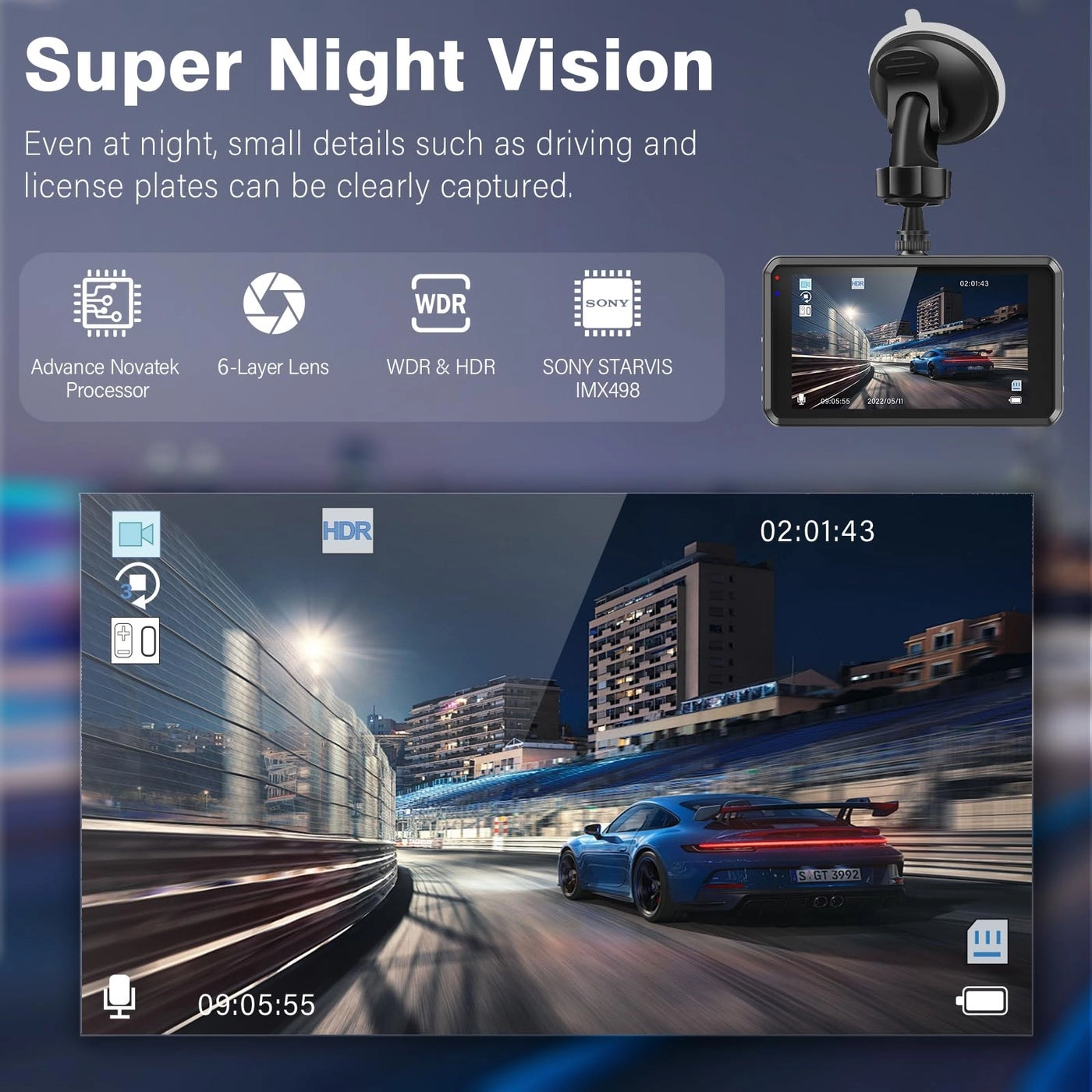 2K Dual Dash Camera