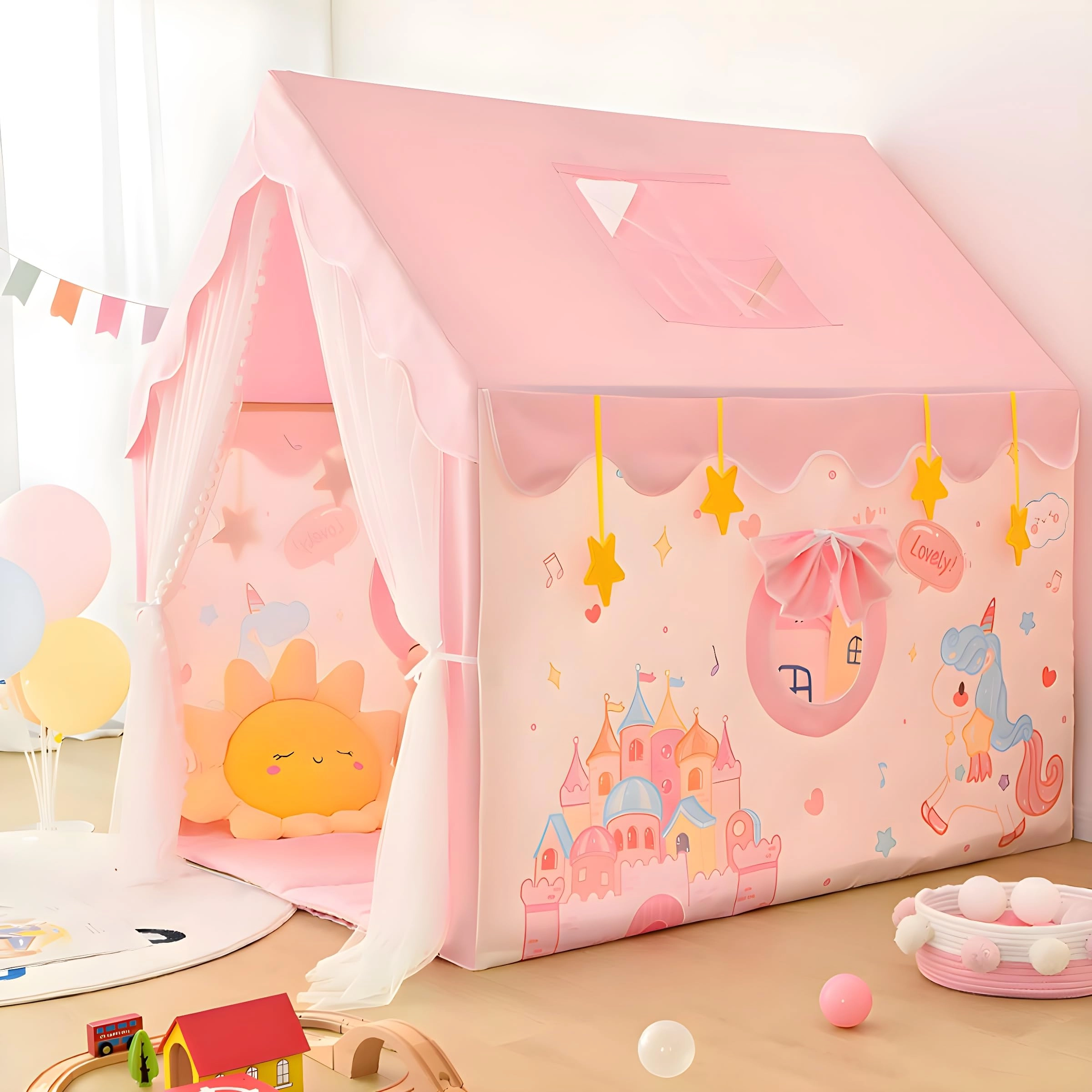 Portable Castle Playhouse - Medium PURPLE