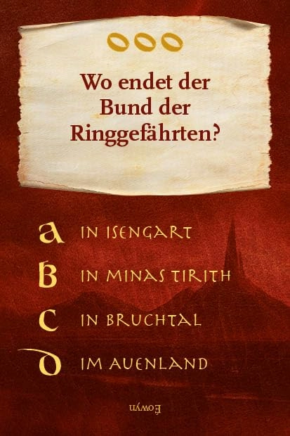 The Unofficial Quiz for Lord of the Rings Fans - Card Game (German)