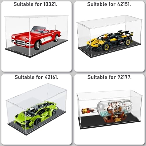 Acrylic Display Case - 1 1/18 Lego car 75380 42173 42169 42161 42151 42123