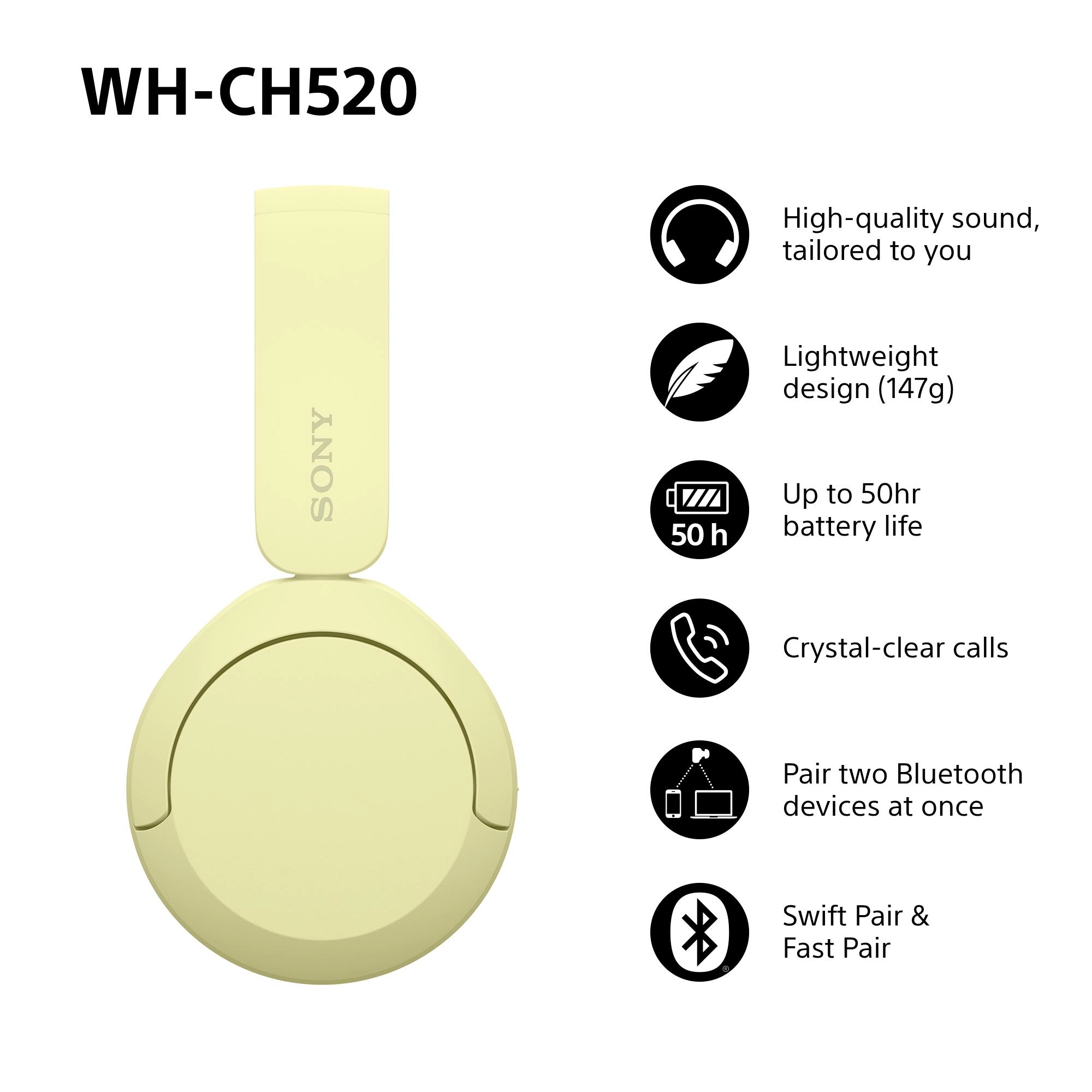 WH-CH520 Wireless Headset