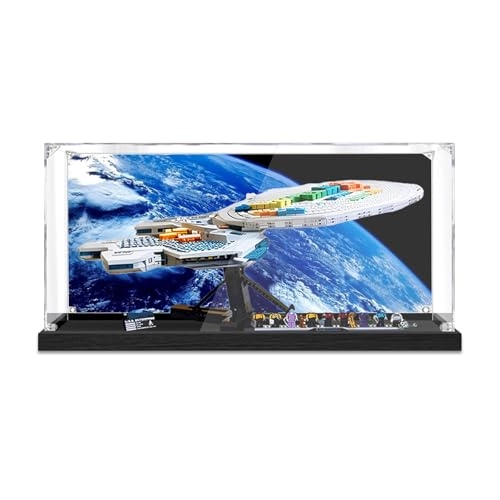 Acrylic Display Case for Lego 10356 Star Trek Spaceship Enterprise - 65 x 65 x 30 cm Clear