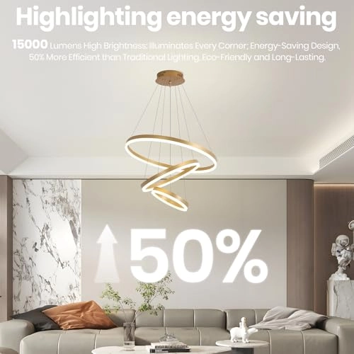 Round LED Chandelier - 3000K 4000K 6000K Dimmable