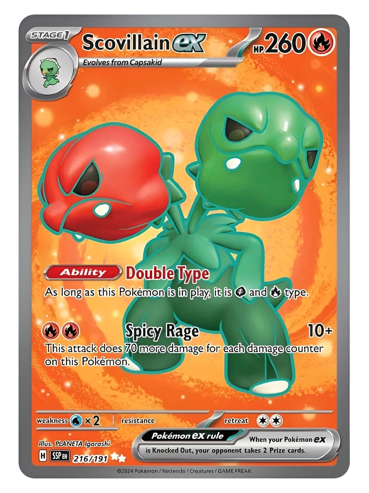 Pokémon Pokemon Scovillain ex 216/191