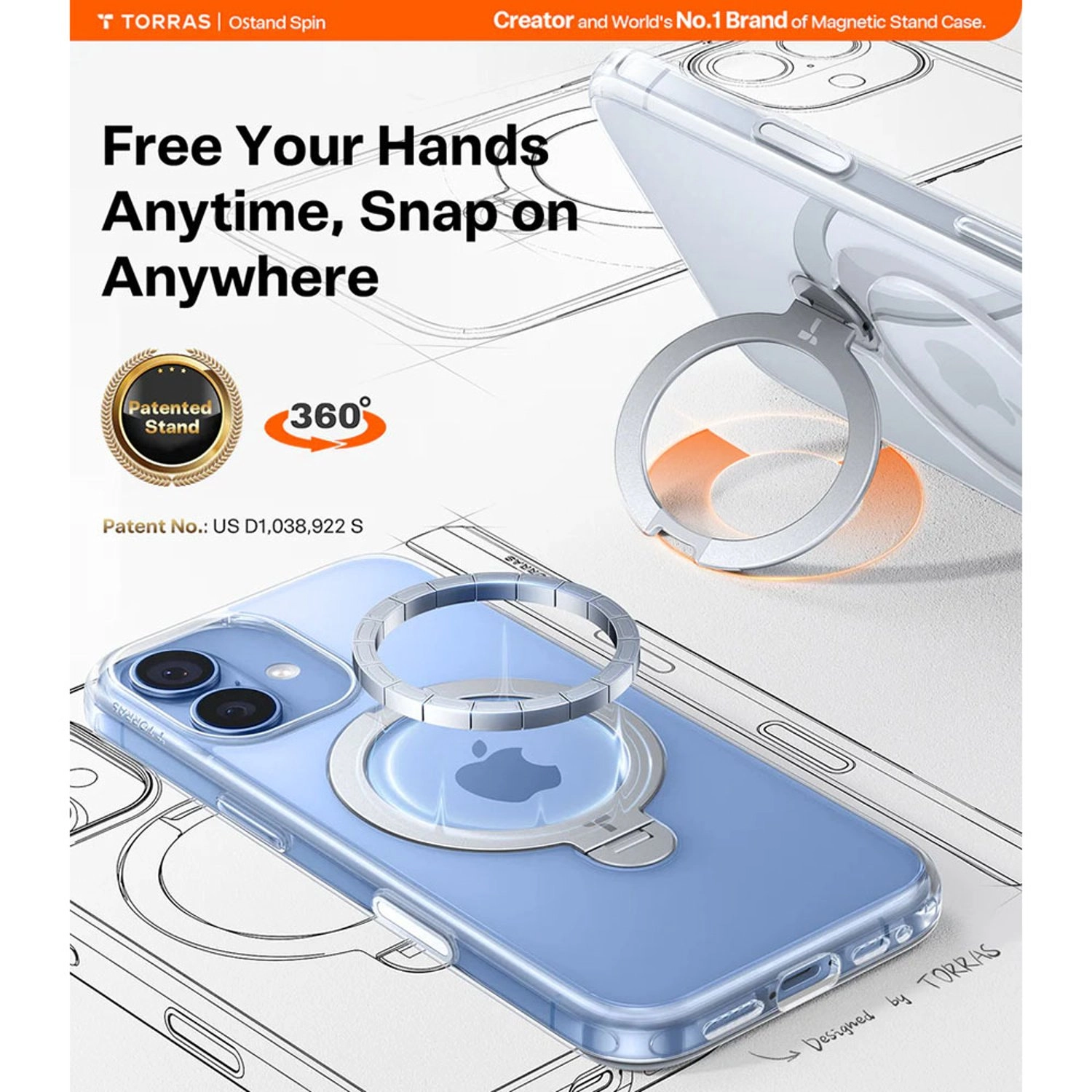 Ostand Spin Series Case with MagSafe for iPhone 17