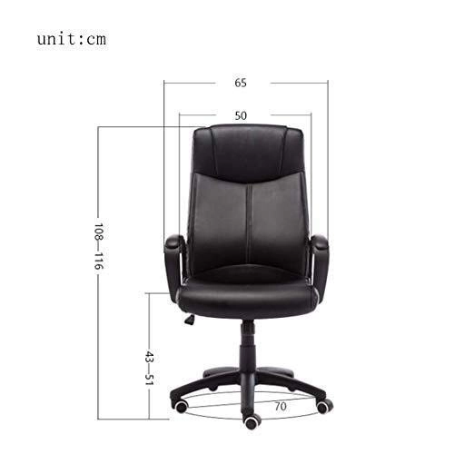 Desk Chair - PU Leather Brown High Back