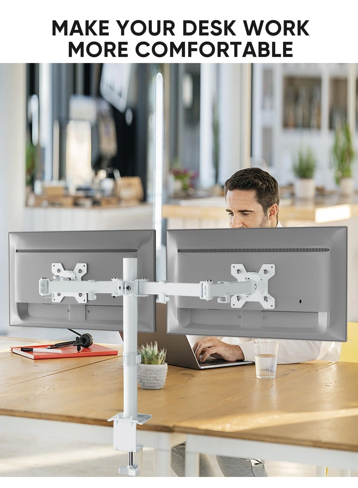 Dual Monitor Mount - 32 inches VESA 75/100mm