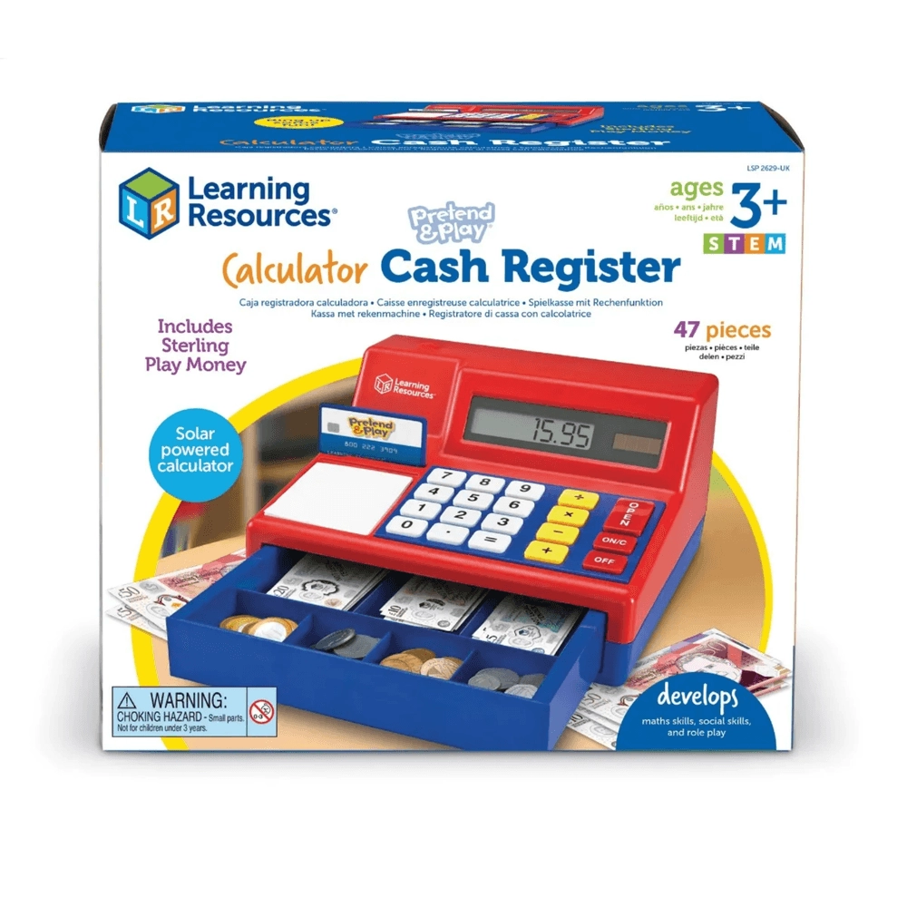 Pretend & Play Calculator Cash Register - Suitable for 3 years and above 47 pieces