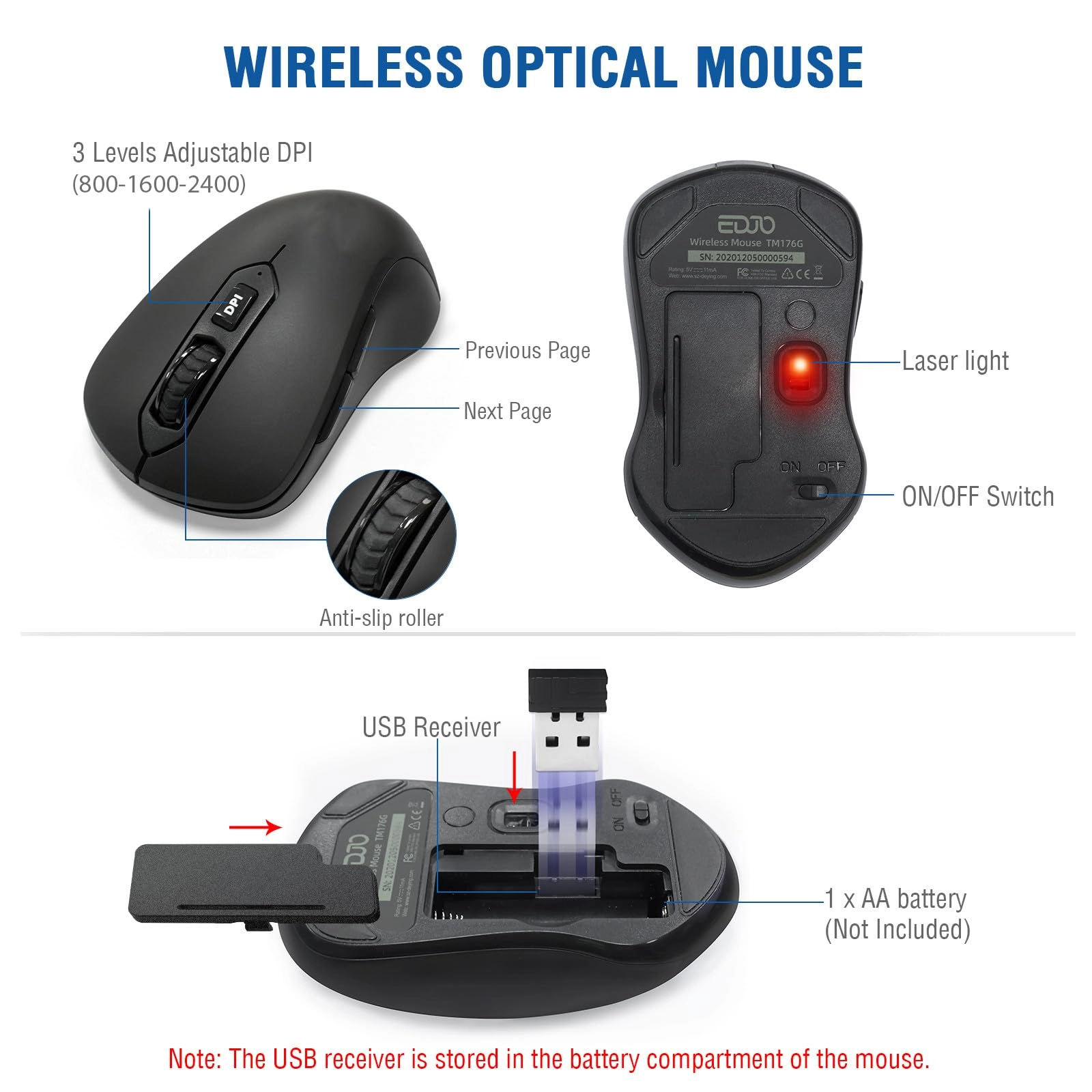 Keyboard and Mouse Combo - QWERTY Wireless