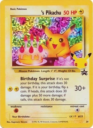 The Pokémon Company International BIRTHDAY PIKACHU - CELEBRATIONS CLASSIC COLLECTION