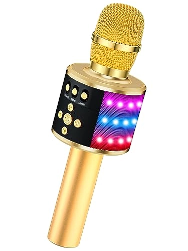 Karaoke Microphone Q78 - Bluetooth Disco Lights Echo Effect